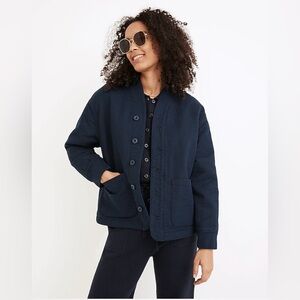 Stitched-Texture Denim Jacket